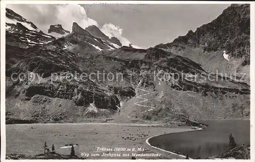 Engelberg OW Truebsee mit Jochpass und Wendenstoecke Kat. Engelberg