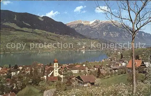 Sachseln OW am Sarnersee mit Pilatus Kat. Sachseln