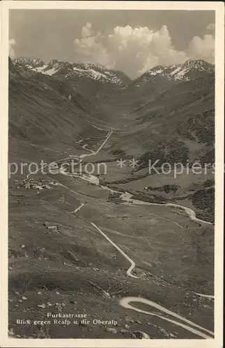 Furkastrasse mit Realp und Oberalp / Furka /Rg. Gletsch