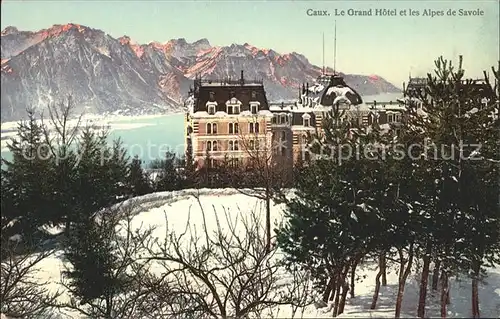 Caux VD Le Grand Hotel et les Alpes de Savoie Kat. Caux
