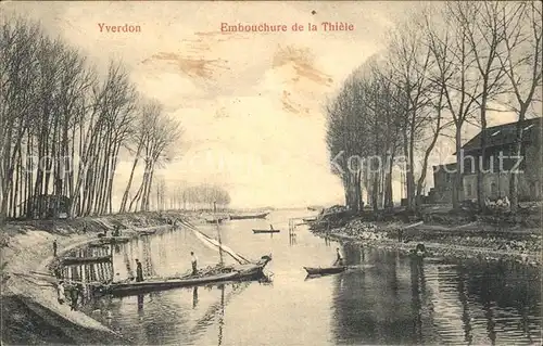 Yverdon VD Embouchure de la Thiele Kat. Yverdon