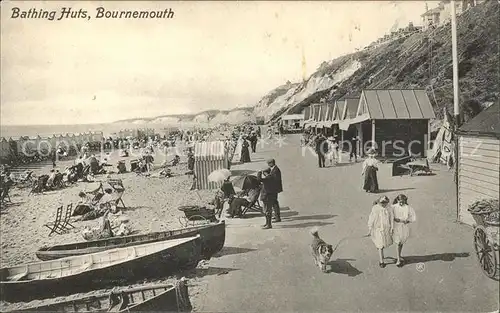 Bournemouth UK Bathing Huts Beach Valentines Series Kat. Bournemouth