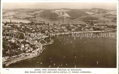 St Mawes Braganza Idle Rocks Ship Castle Hotels aerial view