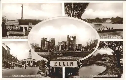 Elgin Moray Ladyhill Entrance Cooper Park Lake High Street Cathedral Lossie Excel Series