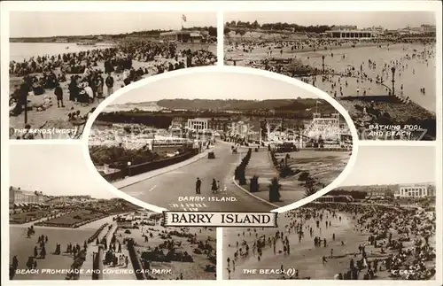 Barry Barry Island Park Sands Bathing Pool Beach Promenade Valentine s Post Card