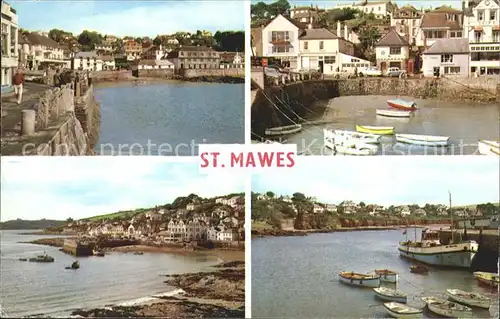 St Mawes Partial view Harbour Fishing Boat