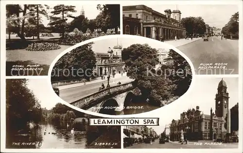 Leamington Spa Royal Pump Room Gardens Parade River Bridge Valentine s Post Card