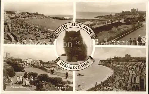 Broadstairs Bay Promenade Sands Cat Valentine s Post Card Kat. Grossbritannien