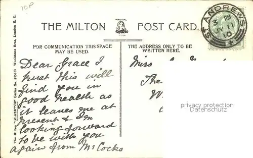 Kirkcaldy Tramway Milton Post Card