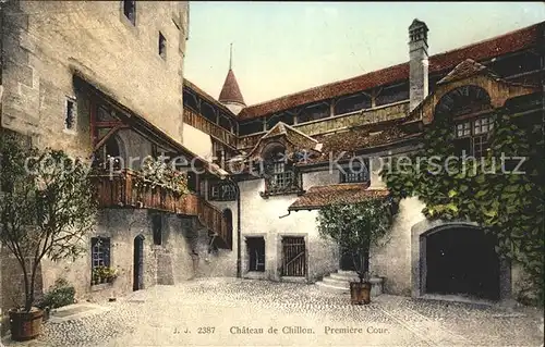 Chillon Chateau de Chillon Premiere Cour Kat. Montreux