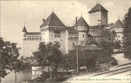 Chillon Chateau de Chillon vu de la Route de Villeneuve Kat. Montreux