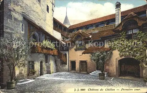 Chillon Chateau de Chillon Premiere cour Kat. Montreux