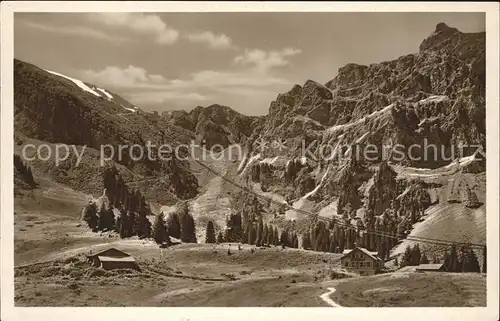 Engelberg OW Gerschnialp mit Weg und Schwebebahn nach Truebsee Kat. Engelberg