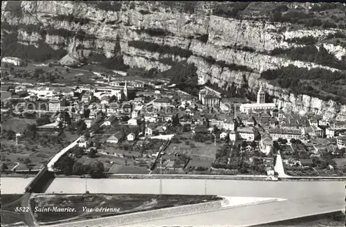 Saint Maurice VS Vue aerienne Kat. Sankt Moritz Wallis