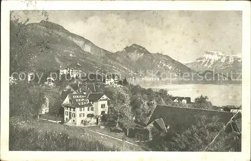 Weggis LU mit Vierwaldstaettersee Alpen Feriehheim V.S.K. Kat. Weggis