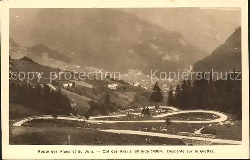 Jura Route des Alpes et du Jura Col des Aravis Kat. Bern