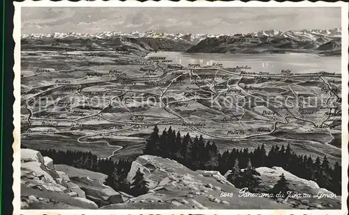 Jura Panoramakarte Lac Lemon Alpes Kat. Bern