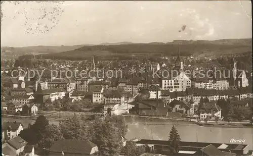 Aarau AG Stadtblick mit Aare Kat. Aarau