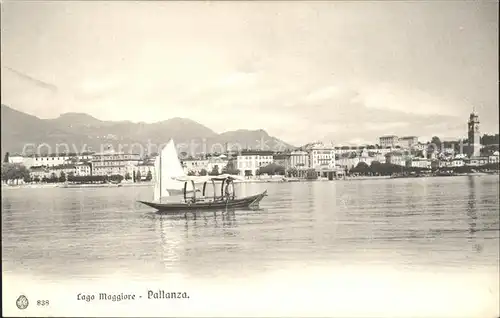 Pallanza Lago Maggiore Panorama Fischerboot Kat. Italien