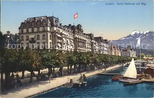 Luzern LU Hotel National mit Rigi / Luzern /Bz. Luzern City