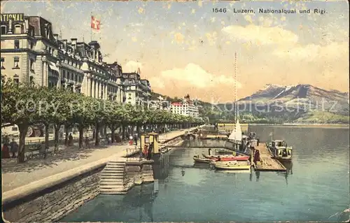 Luzern LU Nationalquai und Rigi / Luzern /Bz. Luzern City