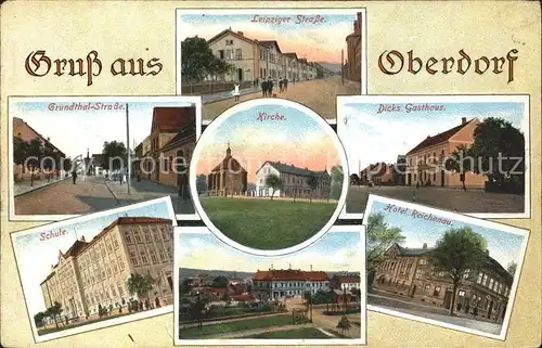 Oberdorf Horni Ves Leipziger Strasse Dicks-Gasthaus Schule Grundthal-Strasse  /  /