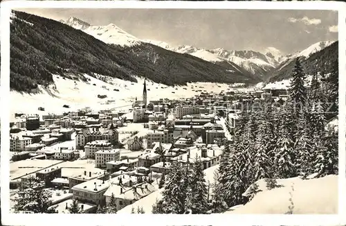 Davos Platz GR Blick gegen Tinzenhorn / Davos /Bz. Praettigau-Davos