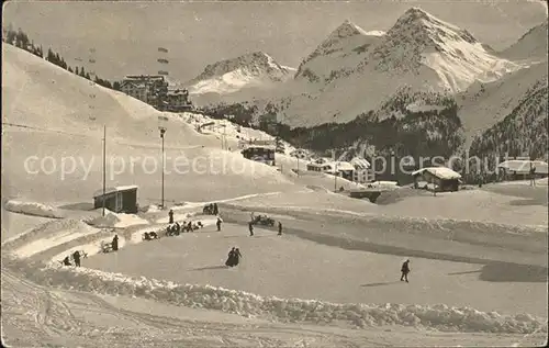 Inner Arosa Die Eisbahn  / Innerarosa /Bz. Plessur