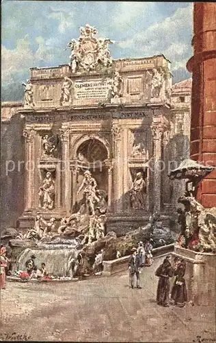 Rom Roma Palazzo Poli mit Fontana di Trevi /  /Rom