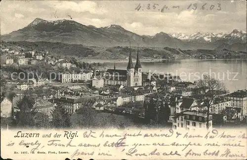 Luzern LU und der Rigi / Luzern /Bz. Luzern City