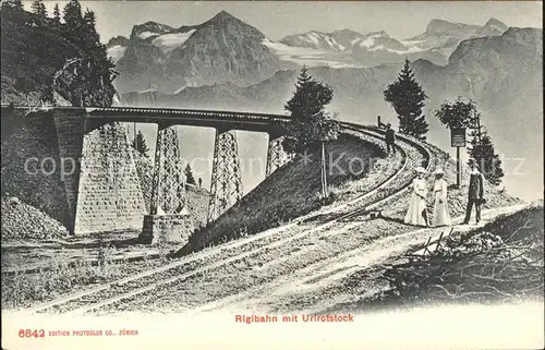 Rigibahn mit Urirotstock Kat. Eisenbahn