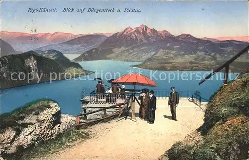 Rigi Kaenzeli mit Buergenstockblick und Pilatus / Rigi Kaenzeli /Bz. Schwyz