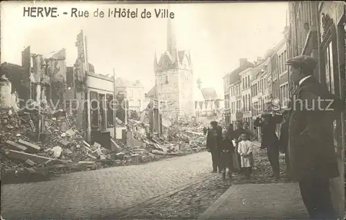 Herve Rue de l'Hotel de Ville Ruines Grande Guerre 1. Weltkrieg /  /