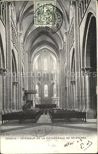 Geneve GE Interieur de la Cathedrale de St Pierre Kat. Geneve