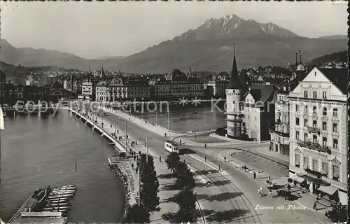 Luzern LU mit Pilatus / Luzern /Bz. Luzern City