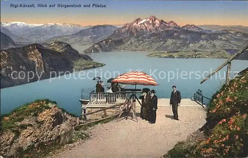Rigi Kaenzeli mit Blick auf Buergenstock und Pilatus / Rigi Kaenzeli /Bz. Schwyz