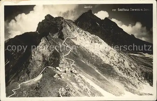 Thierwies AR Gasthaus mit Saentis / Saentis /Rg. Saentis