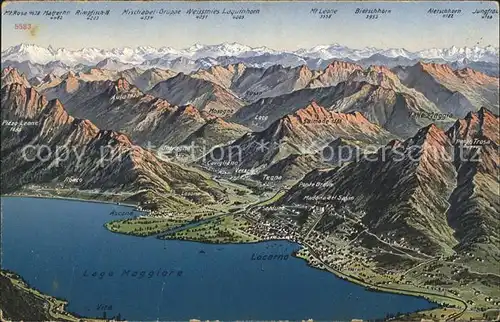 Lago Maggiore mit Alpenpanorama Kat. Italien