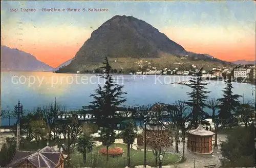 Lago di Lugano Giardino e Monte San Salvatore Kat. Italien