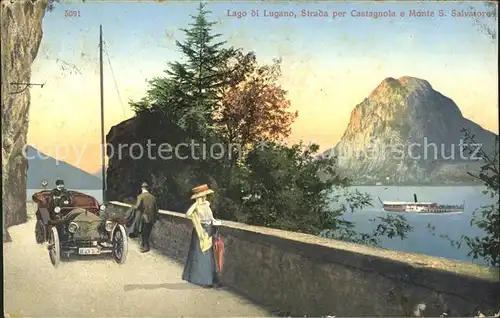 Lago di Lugano Strada per Castagnola e Monte San Salvatore Kat. Italien