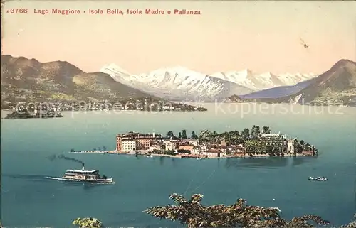 Lago Maggiore Isola Bella Isola Madre e Pallanza Panorama Kat. Italien