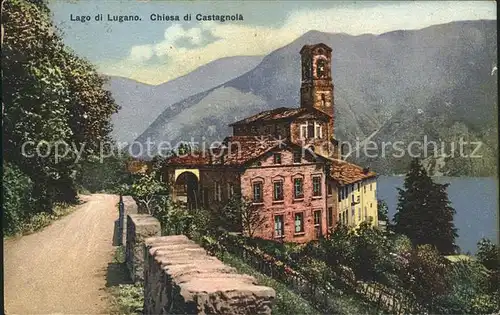 Lago di Lugano Chiesa di Castagnola Kat. Italien