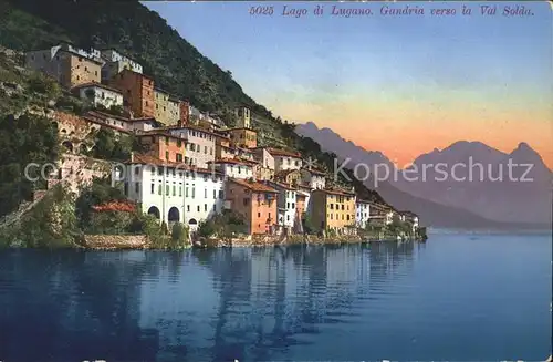 Lago di Lugano Gandria verso la Val Solda Kat. Italien
