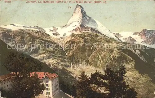 Zermatt VS La Ryffelalp et le Mont Cervin Kat. Zermatt