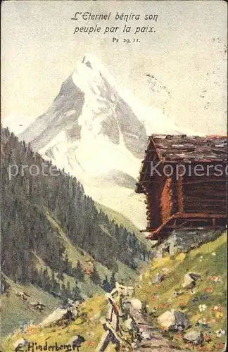 Zermatt VS Eternel benira son peuple par la paix Mont Cervin Kat. Zermatt
