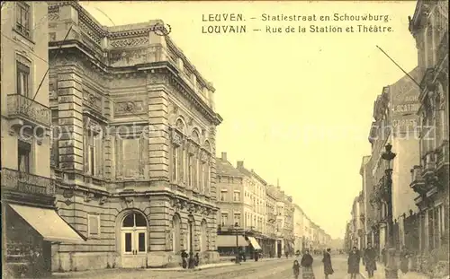 Louvain Loewen Flandre Rue de la Station et Theatre /  /Loewen