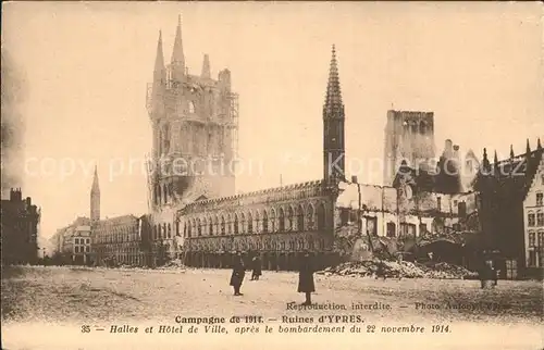 Ypres Ypern West Vlaanderen Ruines Campagne de 1914 Grande Guerre Truemmer 1. Weltkrieg /  /