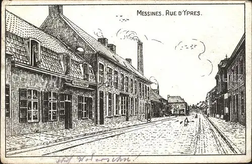 Messines Rue d'Ypres Illustration Kuenstlerkarte /  /