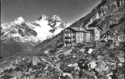 Zermatt VS Touristenhaus Fluhalp mit Dt Blanche Gabelhorn Kat. Zermatt