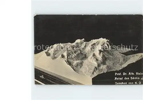Saentis AR Prof. Dr. Alb. Heim Relief des Saentis Gesehen von N. O. Kat. Saentis